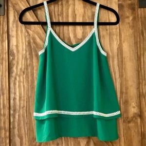 NWT Green Francesca’s sleeveless top